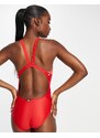 adidas performance adidas - Swim - Costume da bagno rosso con logo a 3 barre