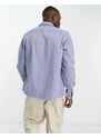 ASOS DESIGN - Camicia giacca in cotone azzurra-Blu
