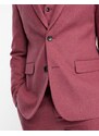 Harry Brown Wedding - Giacca da abito slim in misto lana rosso bacca