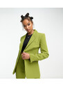 ASOS Tall ASOS DESIGN Tall - Blazer da abito con bottone stile anni '70 color muschio-Verde
