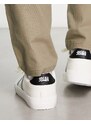 Jack & Jones - Sneakers in pelle sintetica bianche con pannelli grigi a contrasto-Bianco