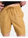 ASOS DESIGN - Pantaloncini da bagno media lunghezza color cuoio-Brown