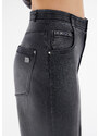 Jeans FREDDY BLACK wide leg cropped denim scuro
