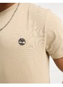 Timberland - Dunstan River - T-shirt slim fit beige con logo piccolo-Neutro