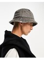 Hurley - Cappello da pescatore grigio con logo ondulato