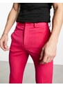 ASOS DESIGN - Pantaloni skinny eleganti a zampa rosa