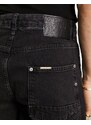 Sixth June - Pantaloncini di jeans lavaggio nero-Black