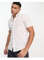 New look - Camicia a maniche corte bianca in popeline-Bianco