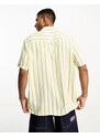 ASOS DESIGN - Camicia vestibilità comoda con colletto con rever giallo estivo a righe