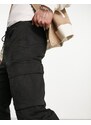 Pull&Bear - Confezione da 2 paia di pantaloni cargo neri-Black
