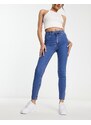 Pull&Bear - Jeans skinny blu medio a vita alta