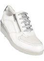 Walk Dream Sneakers In Pelle Donna Con Zeppa Bianco Taglia 36