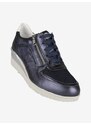 Walk Dream Sneakers In Pelle Donna Con Zeppa Blu Taglia 41