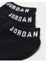 Jordan - Confezione da 3 calzini alla caviglia neri-Black