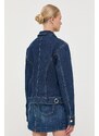 Trussardi giacca di jeans donna colore blu navy
