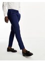 Burton Menswear Burton - Pantaloni da abito slim testurizzati blu medio