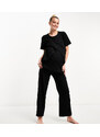 ASOS Maternity ASOS DESIGN Maternity - Mix & Match - Pantaloni del pigiama in cotone nero