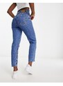 Pull&Bear - Mom jeans a vita alta blu inchiostro
