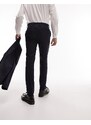 Topman - Pantaloni da abito super skinny elasticizzati testurizzati blu navy