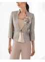 Eva Rubbini - Completo pantalone e giacca, Colore Oro, Taglia Standard Donna 50