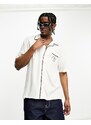 Guess - Originals - Camicia a maniche corte bianca con logo stile marinaio-Bianco