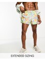 ASOS DESIGN - Pantaloncini da bagno taglio corto con stampa a fiori-Multicolore