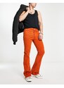 ASOS DESIGN - Jeans stretch elasticizzato in velluto a coste color ruggine-Arancione