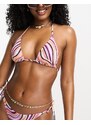 Billabong - Sol Searcher - Top bikini a triangolo con laccetti e righe multicolore