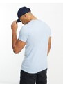 Hollister - T-shirt tecnica azzurra con logo-Blu