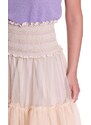 GONNA LONGUETTE TWINSET ACTITUDE IN TULLE, Colore Panna