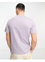 Element - T-shirt lavanda con logo sul petto-Viola