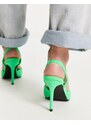 Glamorous - Scarpe con tacco e con cinturino posteriore verdi-Verde