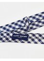 Harry Brown - Cravatta blu navy e bianca a quadretti