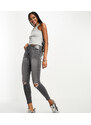 Parisian Tall - Jeans skinny grigi con strappi sulle ginocchia-Grigio
