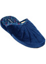 De Fonseca Pantofole Donna Effetto Velluto Con Fiori Blu Taglia 38/39