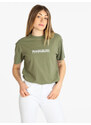 Napapijri S Box W Ss T-shirt Donna Manica Corta Con Scritta Verde Taglia L