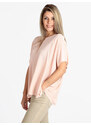 Louise Orop Maglia Donna Oversize Manica Corta T-shirt Rosa Taglia Unica