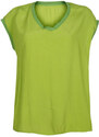 Solada Maglia Donna Con Glitter T-shirt Manica Corta Verde Taglia Unica