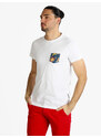 Coveri Collection T-shirt Uomo Manica Corta Con Taschino Bianco Taglia L