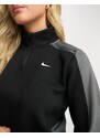 Nike Training Nike - Pro Femme Training Dri-FIT - Top a maniche lunghe nero con zip corta-Black