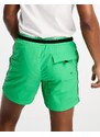 River Island - Pantaloncini da bagno verde chiaro con profili a contrasto