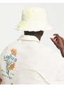 ASOS DESIGN - Cappello da pescatore limone slavato con bordi grezzi-Giallo
