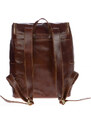 Borsa zaino in vera pelle CHIAROSCURO mod. MONTE EVEREST colore MARRONE Made in Italy.