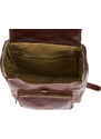Borsa zaino in vera pelle CHIAROSCURO mod. MONTE EVEREST colore MARRONE Made in Italy.