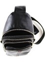 CHIAROSCURO Borsa uomo in vera pelle mod. RILEY, colore NERO, Made in Italy.