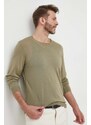 BOSS maglione in lana uomo colore verde