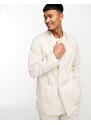 Jack & Jones Premium - Giacca da abito doppiopetto comoda color crema-Neutro