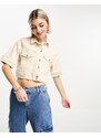 Noisy May - Giacca di jeans corta squadrata écru-Bianco