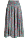 Boho Pantaloni Donna In Seta Multicolor Casual Blu Taglia Unica