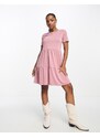 Vero Moda - Vestito grembiule corto rosa polvere